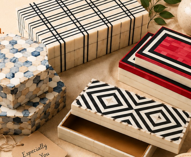 Custom handcrafted gift box details