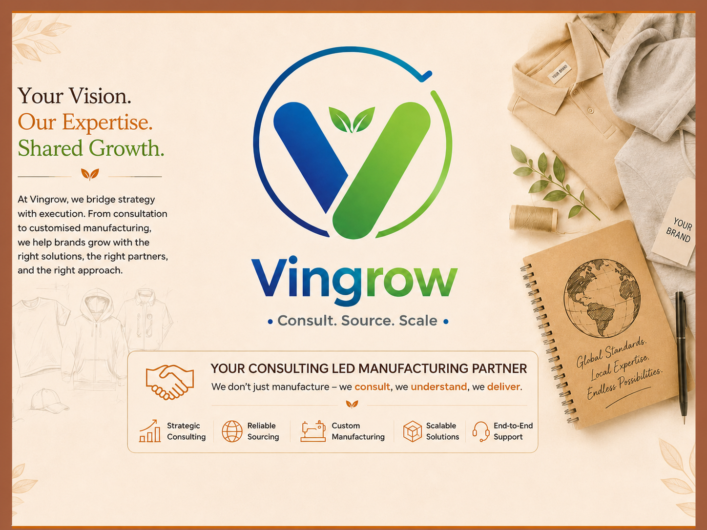 Vingrow consulting-led manufacturing partnership and apparel solutions